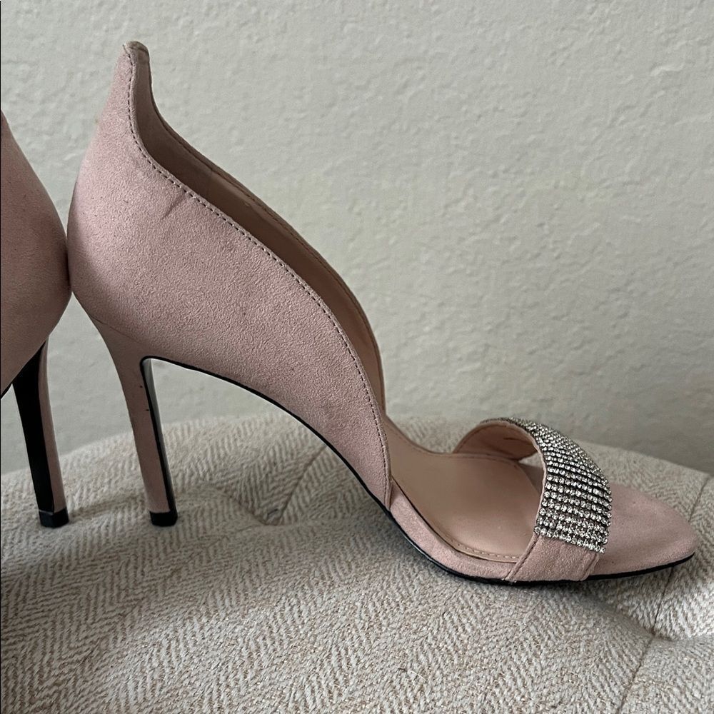 Charles & Keith Satin Crystal-embellished Stiletto-heel Sandels in Mauve in 37 - Picture 7 of 13